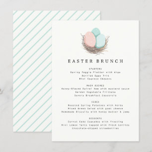 Modern Simple Pastel Easter Brunch Menu
