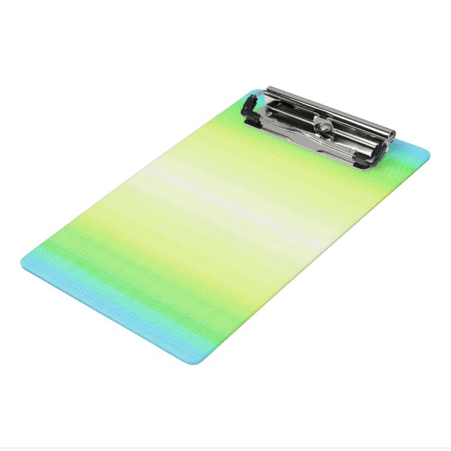 Modern Simple Pastel Green blue Colourful Gradient Mini Clipboard (Angled3)