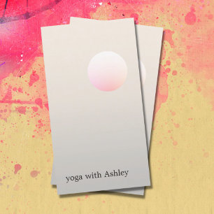 Modern Simple Pastel Yoga Instructor Business Card