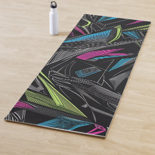 Modern Simple pattern geometric mid stripes Yoga Mat