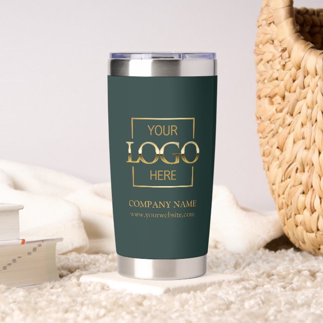 Modern Simple Personalised Company Logo Branded Insulated Tumbler (Living Room (Rotated))