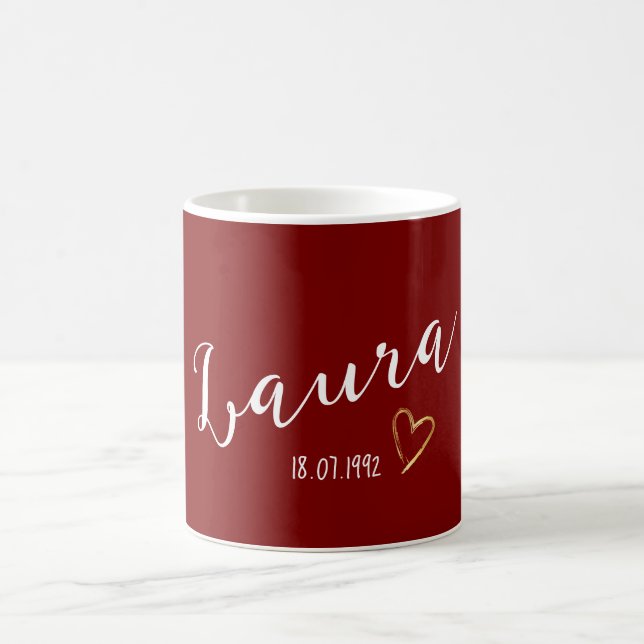 Modern Simple Personalised Gift Name  Coffee Mug (Center)