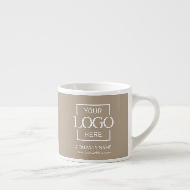 Modern Simple Personalized Company Branding Logo Espresso Cup (Right)