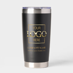 Modern Simple Personalized Company Logo Branded Insulated Tumbler