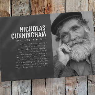 Modern Simple Photo Black White Filter Memorial Guest Book