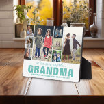 Modern Simple Photo Collage Colour Custom Grandma Plaque<br><div class="desc">Let Grandma know how much her grandchildren love her with this cute modern photo collage plaque. It allows you to upload 8 photos and all text is easily customised.</div>
