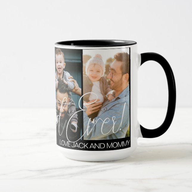 Modern Simple Photo Collage Fathers Day Mug (Right)
