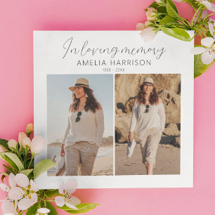 Modern & Simple Photo Collage Funeral Thank You Card