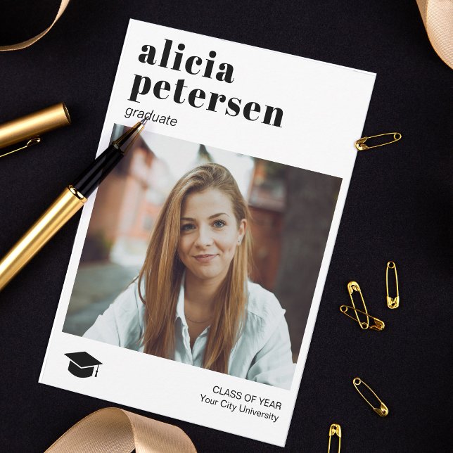 Modern simple photo graduation announcement (Creator Uploaded)