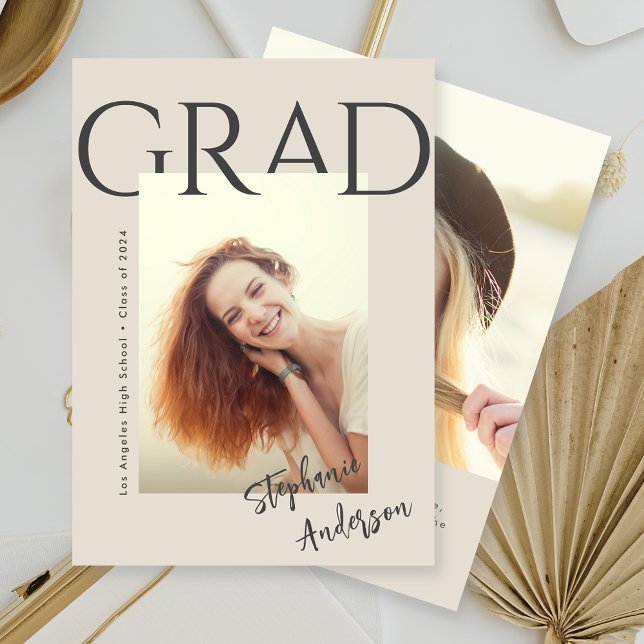 Modern Simple Photo Graduation Announcement (Creator Uploaded)