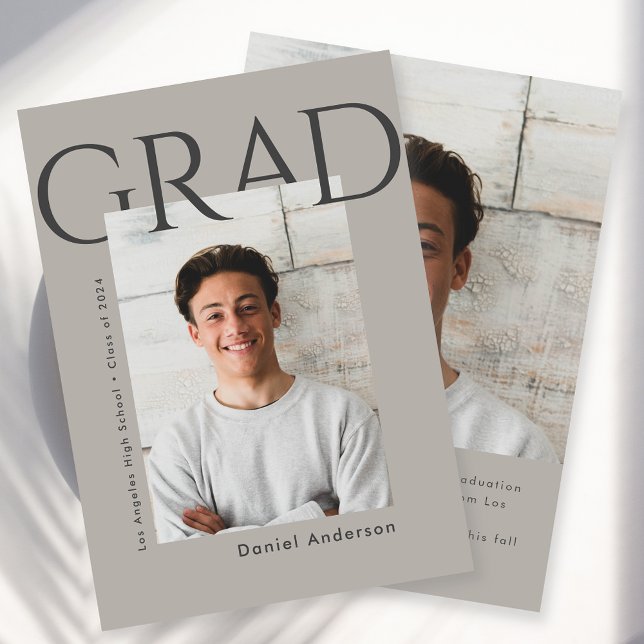 Modern Simple Photo Graduation Announcement (Creator Uploaded)