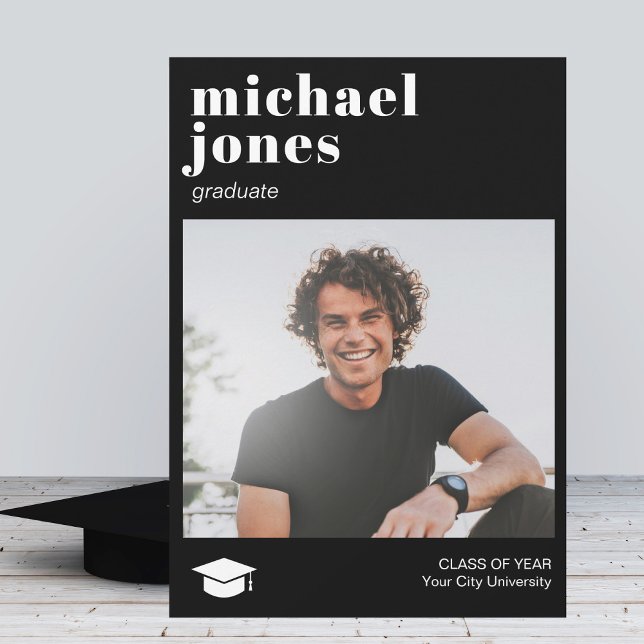 Modern simple photo graduation  announcement (Creator Uploaded)