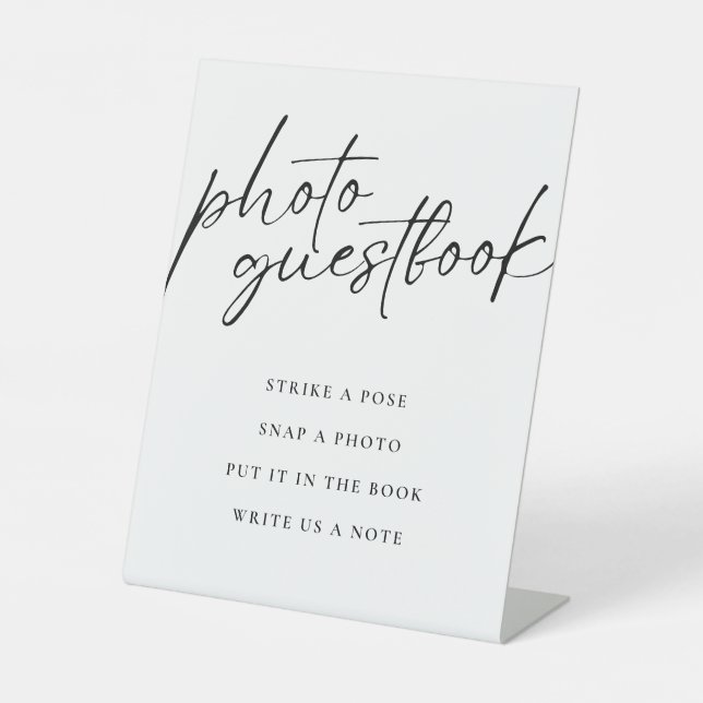 Modern Simple Photo Guestbook Sign (Front)