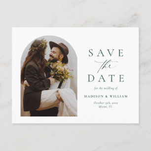 Modern Simple Photo Save The Date Postcard