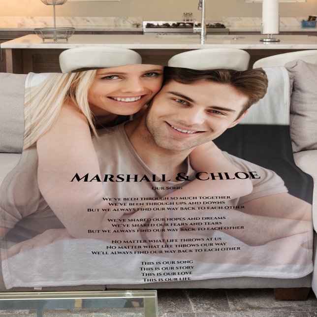 modern simple  Photo Song lyrics  Fleece Blanket (Creator Uploaded)