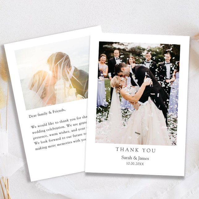 Modern Simple Photo Thank You Wedding (Creator Uploaded)