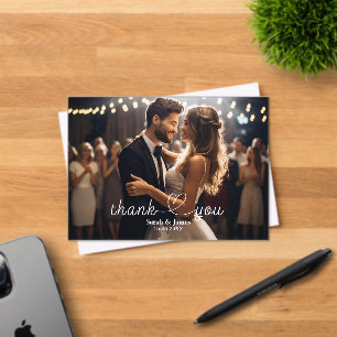 Modern Simple Photo Thank You Wedding Acrylic Invitations