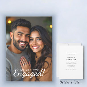 modern simple photo wedding engagment party  invitation