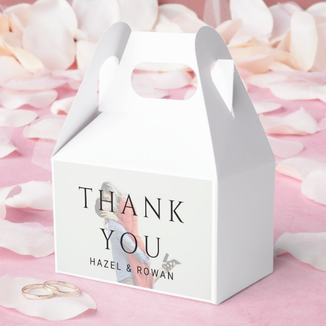 Modern Simple Photo Wedding Favour Box (Wedding)