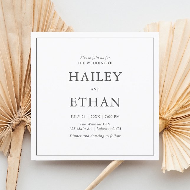 Modern Simple Photo Wedding Invitation (Creator Uploaded)