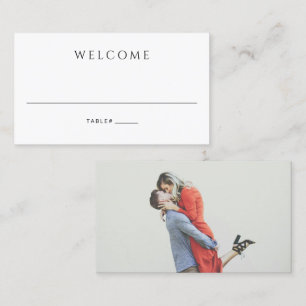 Modern Simple Photo Wedding Place Card