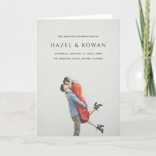 Modern Simple Photo Wedding Programme