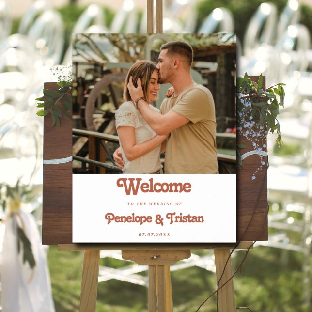 Modern Simple Photo Wedding Reception Welcome Sign (Creator Uploaded)