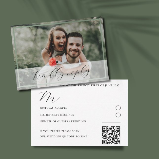 Modern Simple Photo Wedding RSVP  (Creator Uploaded)