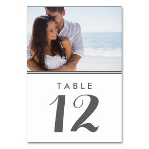 Modern Simple Photo Wedding Table Cards