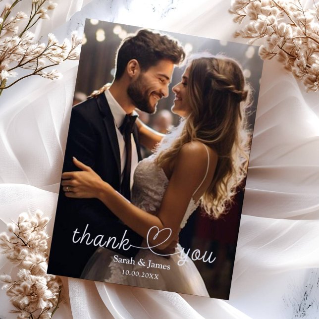 Modern Simple Photo  Wedding Thank You (Creator Uploaded)