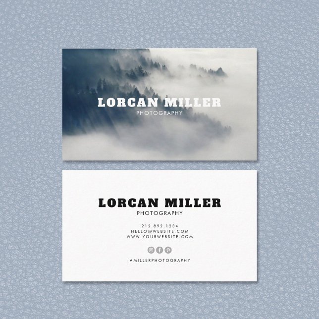  Modern Simple Photography Minimalist Professional Business Card (Creator Uploaded)