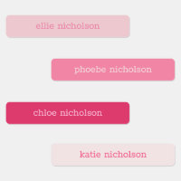 Modern Simple Pink Girly Waterproof Name Labels