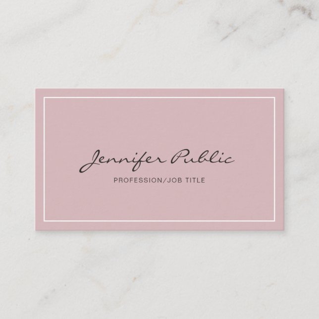 Modern Simple Plain Elegant Colours Professional Business Card (Front)
