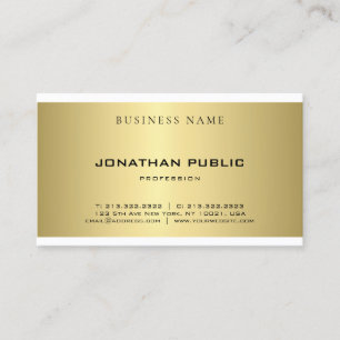 Modern Simple Plain Gold Look Elegant Professional Business Card