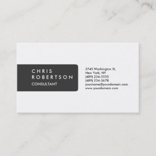 Modern Simple Plain Grey Attractive Business Card