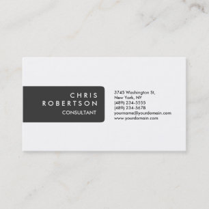 Modern Simple Plain Grey Attractive Business Card
