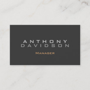 Modern Simple Plain Grey Business Card