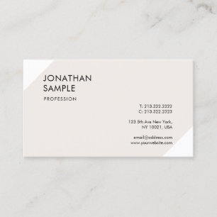 Modern Simple Plain Professional Sophisticated Business Card