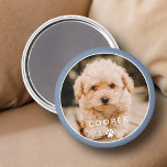 Modern Simple Playful Elegant Chic Paw Pet Photo Magnet<br><div class="desc">This simple and classic design is composed of sans serif typography and add a custom photo of your pet.</div>