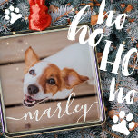 Modern Simple Playful Elegant Chic Pet Photo Metal Tree Decoration<br><div class="desc">This simple and classic design is composed of serif typography and add a custom photo of your pet.</div>