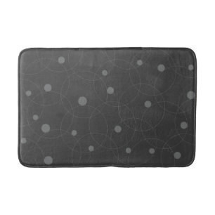 Modern, simple, playful, fun pattern of circles bath mat