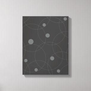 Modern, simple, playful, fun pattern of circles canvas print