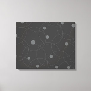 Modern, simple, playful, fun pattern of circles canvas print