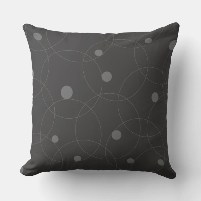 Modern, simple, playful, fun pattern of circles cushion (Front)