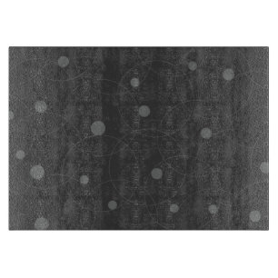 Modern, simple, playful, fun pattern of circles cutting board