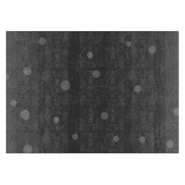 Modern, simple, playful, fun pattern of circles cutting board (Front)