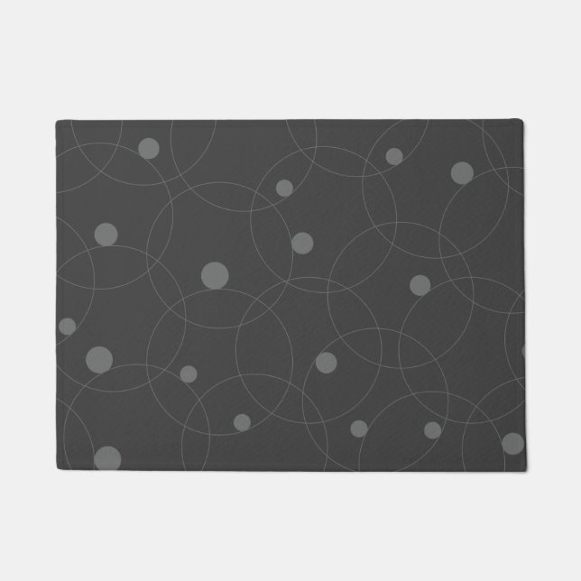 Modern, simple, playful, fun pattern of circles doormat (Front)