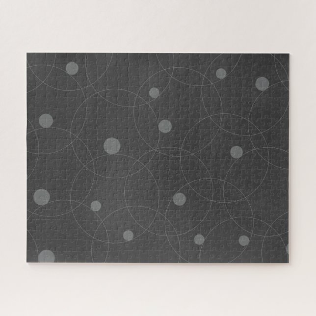 Modern, simple, playful, fun pattern of circles jigsaw puzzle (Horizontal)