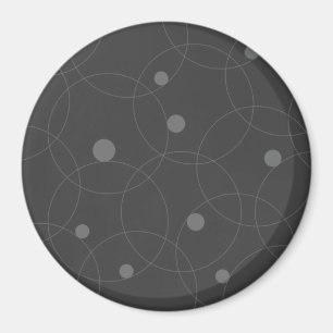 Modern, simple, playful, fun pattern of circles magnet