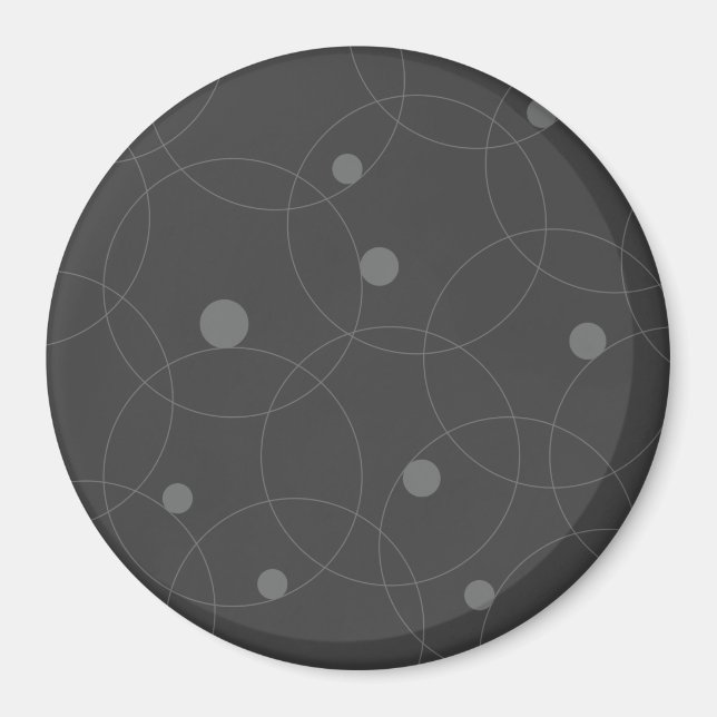 Modern, simple, playful, fun pattern of circles magnet (Front)